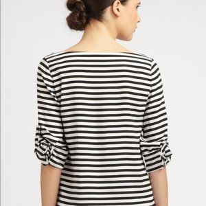 Alice + Olivia | Boatneck Stripe Silk Blend Size M